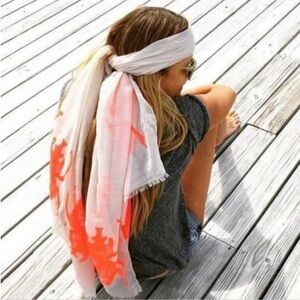 India Hicks Neon Bug “The Siren” Scarf, 82” x 36”